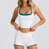 Sports Underwear Vest Shorts Spaghetti Strap Bra Beauty Back Tight High Elastic Fitness - kinko